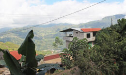 A house overlooking mountains in Ecuador