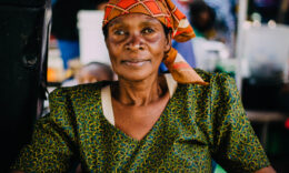 Tanzanian woman looking at camera