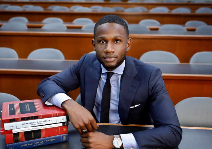 Student with Law Books