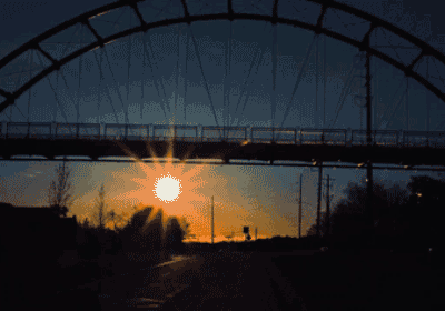 Sun setting