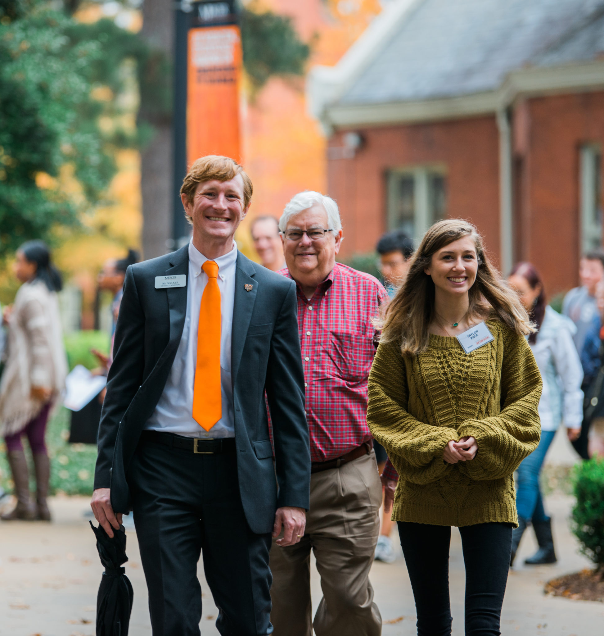 Admissions Counselor Bo Walker with a transfer student and her family