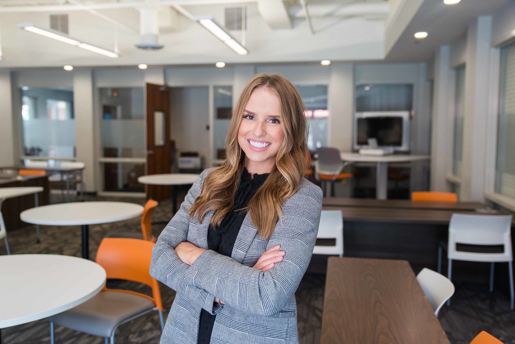 Photo of a business student posing