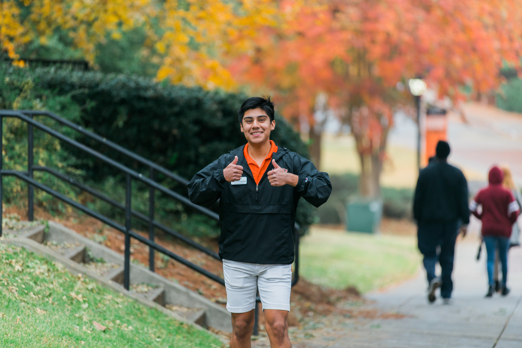 Admissions student worker posing for a photo