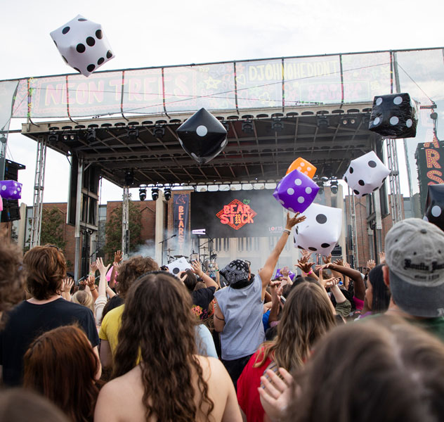 Students having fun at Mercer's Bearstock