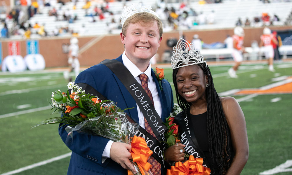 Students smiling at Camera for Homecoming Court 2024